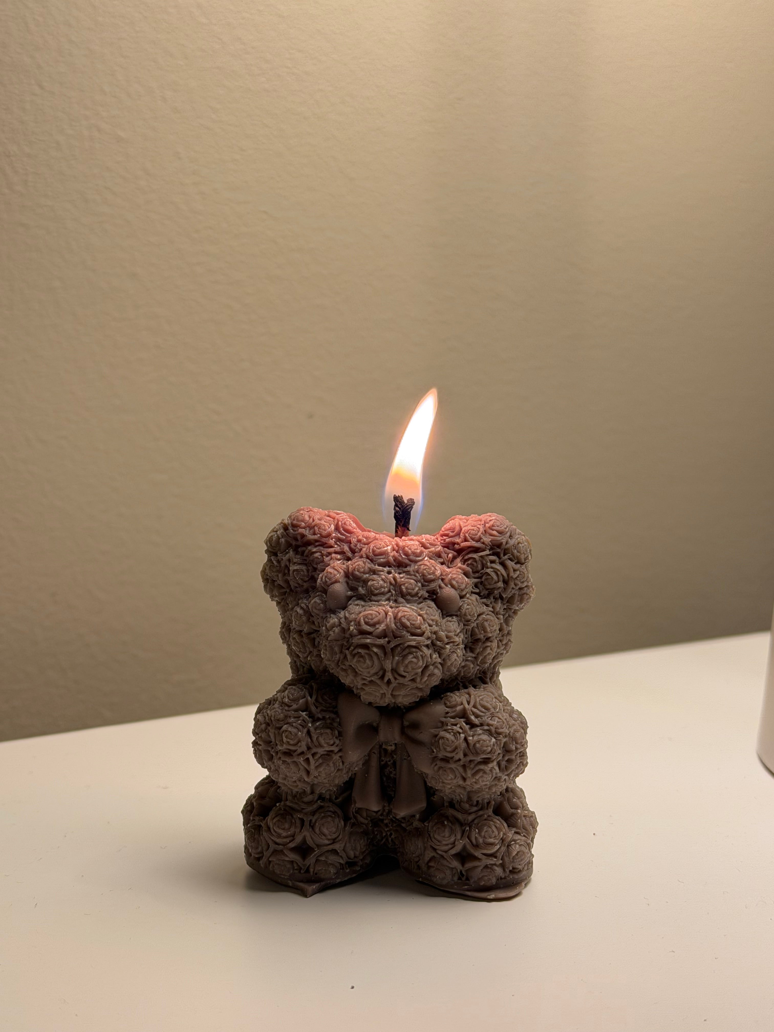Teddy bear candle